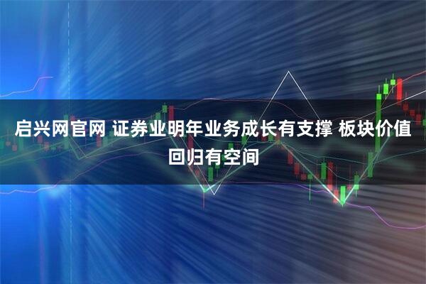 启兴网官网 证券业明年业务成长有支撑 板块价值回归有空间