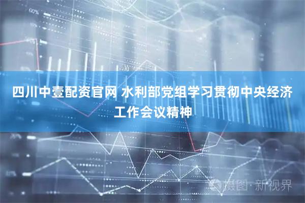 四川中壹配资官网 水利部党组学习贯彻中央经济工作会议精神